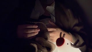 【ASMR】心音、お腹の音✖毛布で撫でる（寝るとき用）　Heartbeat and Stomach Sounds/Stroking with Blanket（for sleep）
