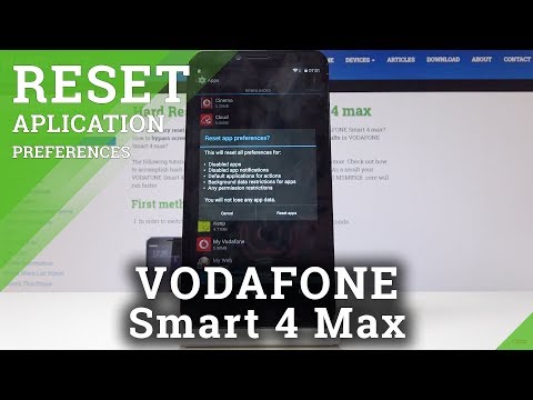 How to Reset App Preferences in VODAFONE Smart 4 max - Restore App Settings