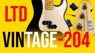 Video thumbnail for ESP LTD Vintage-204 Bass - Dimarzio DP126BK Soundcheck by Dean Wingerter