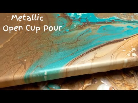 Open cup acrylic pour Just Metallics | Acrylic Pouring Art