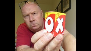 Eating a OXO cube.