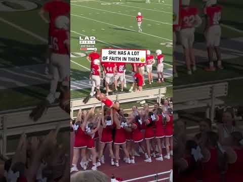 Crazy cheer stunt gives me a headache 🤕😱