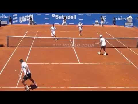 Huta Galung & Robert v Nestor & Zimonjic; Barcelona 2014; Match Point.