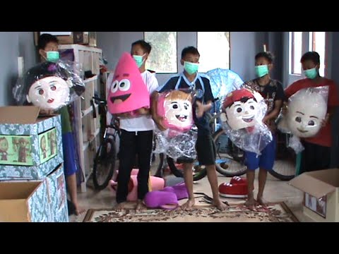 COSTUME SQUID GAME | MY FRIEND UNBOXING WEARING COSPLAY SQUID PATRICK MASHA BOBOIBOY UPIN - NGLENYER Video