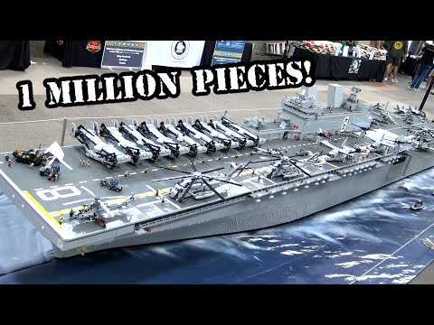 Massive LEGO USS Makin Island Ship by Brickmania (2022 Update)