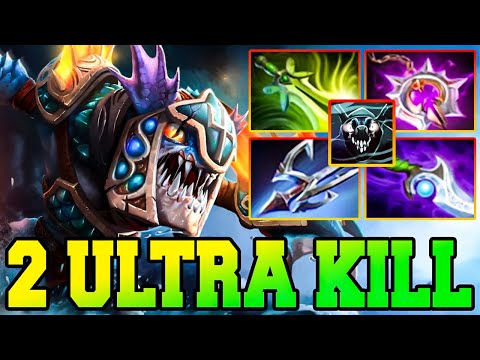 Almost Rampage !! 2x Ultra Kill Slark Dota 2 Safelane Carry Meta 7.33 Pro Gameplay Build Guide