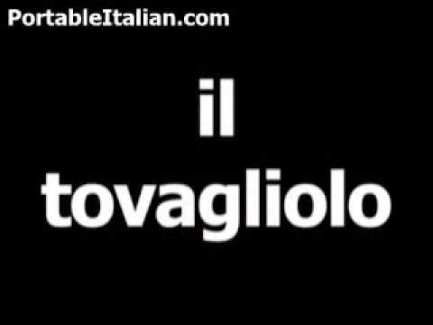 Italian word for napkin is il tovagliolo