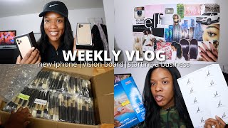 VLOG: NEW IPHONE , VISION BOARD GOALS, AND STARTING A BUSINESS 2021!