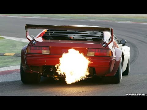 BMW M1 ProCar Straight-Six Engine Sounds! - Warm Up, Accelerations & Huge Flames!