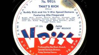 V-Disc 603 Buddy Rich, Ella Fitzgerald, Bill Stegmeyer