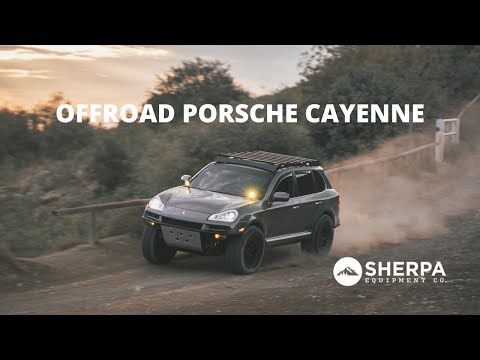 Offroad Porsche Cayenne with The Sherpa Rammstein Rack