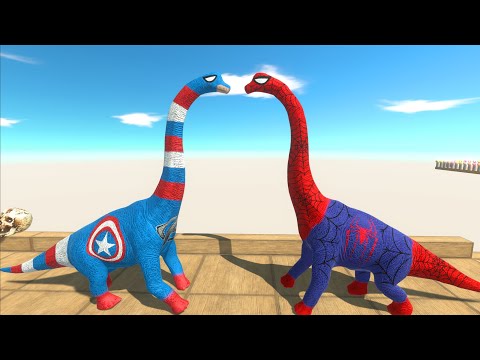 Captian America Brachio Death Fall - Animal Revolt Battle Simulator