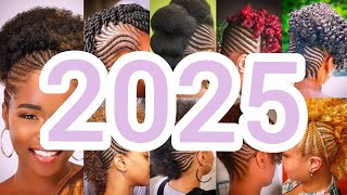 💯2025 Unique Natural Cornrow Hairstyles for Black Women | Natural Mohawk Cornrow Hairstyles 🔥