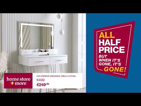 From 26/02/2026 – New this week – ALL WALL MIRRORS & CLOCKS are now ALL HALF PRICE!