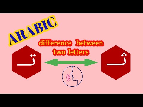 The difference between the two characters " تـــ "  and " ثـــ ".
