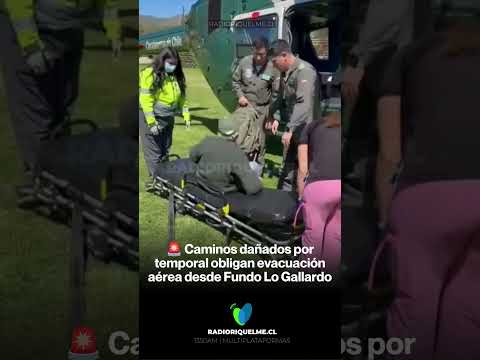 🚨 Caminos dañados por temporal obligan evacuación aérea desde Fundo Lo Gallardo en Canela #shorts