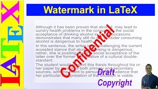 How to use Watermark in LaTeX (Latex Advanced Tutorial-11)