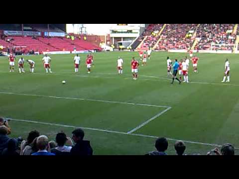 Andy Gray scores from the spot to make it 2-0 against Forest.