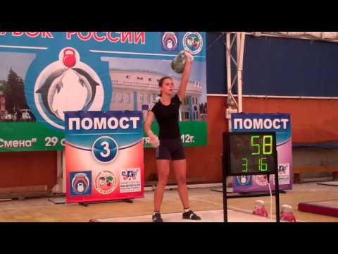 Ksenia Dedyukhina The winner Cup of Russia 2012 in snatch 24 kg kettlebell
