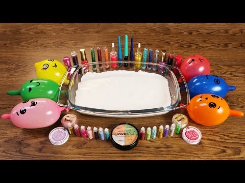 Mixing Makeup, Floam and Glitter Into Slime ! RELAXING SLIME WITH FUNNY BALLOONS | Tanya St Video