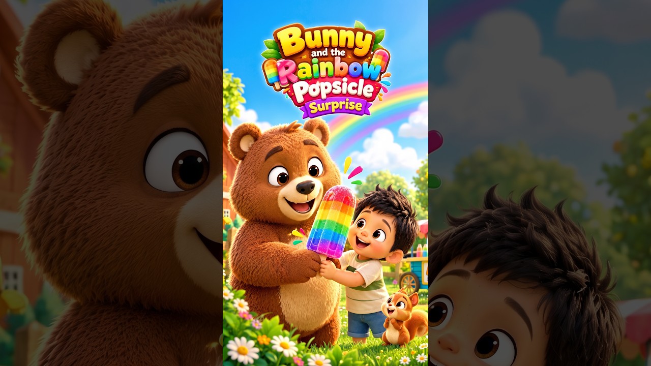 Bunny the Funny Bear Learns Colours with Rainbow Popsicles! 🌈🍓 | Kids Colour Story