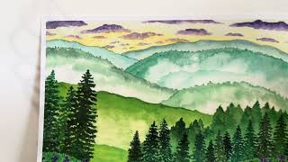 CESTA ZA SLUNCEM Akvarelový obraz - A5 formát