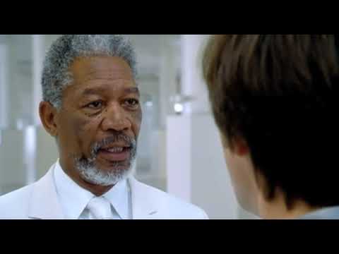 Trailer shot of the white room where Bruce meets God