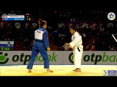 Judo 2014 Grand Prix Tbilisi: Chintogtokh (MGL) - Akyol (TUR) [-52kg]