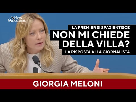 Meloni spazientita per la domanda: "Nulla sulle accuse infamanti che mi ha rivolto il suo giornale?"