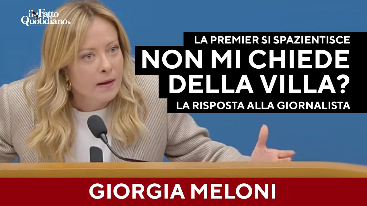 Meloni spazientita per la domanda: "Nulla sulle accuse infamanti che mi ha rivolto il suo giornale?"