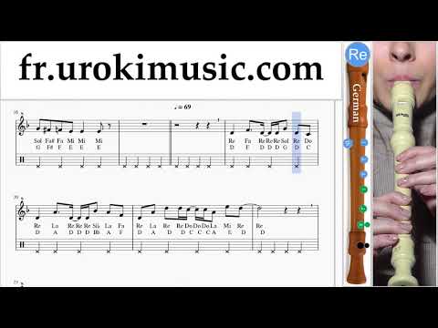 Cours de Flute à bec (G.) Axel F - Crazy Frog Tuto Partitions um-i829