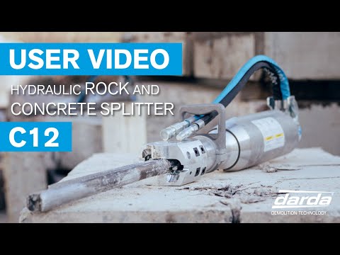 DARDA - HYDRAULIC ROCK AND CONCRETE SPLITTER in ACTION - 2024