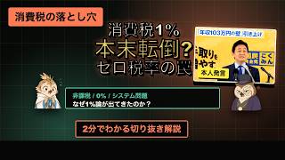 消費税1%案に玉木代表がツッコミ「それ本末転倒では？」#玉木雄一郎 #消費税 #減税 #国民民主党 #政治ニュース #切り抜き