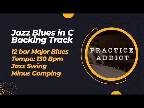 Blues in C Backing Track (minus Comp), Swing, 130 bpm