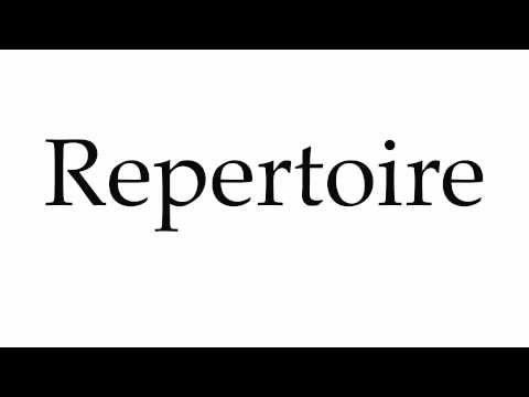 How to Pronounce Repertoire
