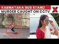 Shocking CCTV Captures Woman Chased And Hacked To Death At Karnataka Bus Stand Karnataka Murder