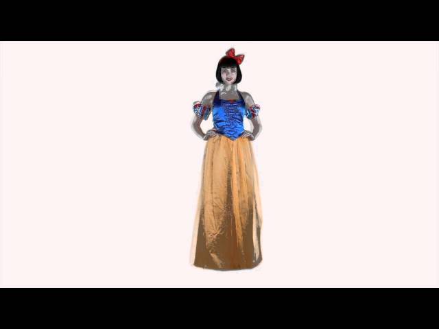 Vídeo relacionado con Deluxe Snow White Fancy Dress - Disfraz de adulto Multicolor. M
