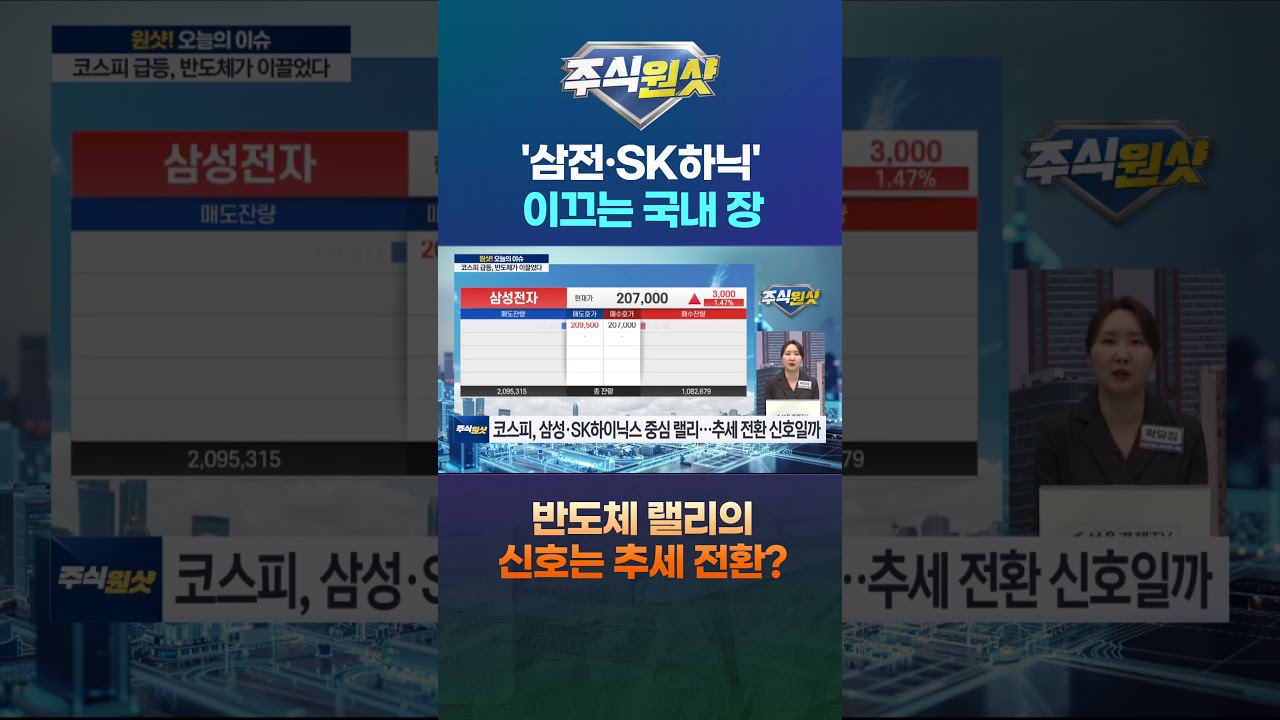 '삼성전자·SK하이닉스' 이끄는 국내 장 반도체 랠리의 신호는 추세 전환?