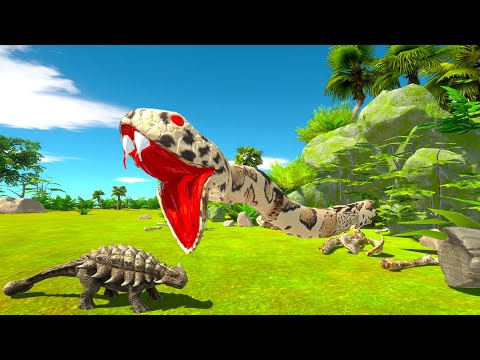 GIANT TIGER SNAKE SURPRISE ATTACK vs DINOSAURS - Animal Revolt Battle Simulator