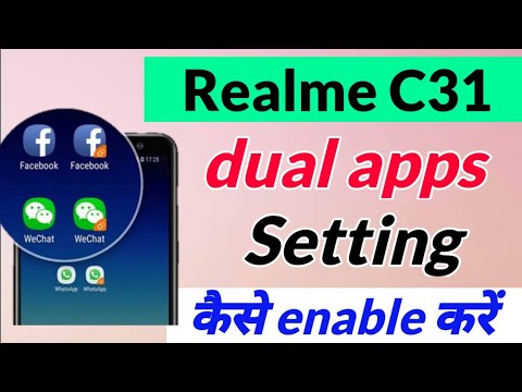 Realme C31 me dual apps setting kaise enable kare | how to create dual apps in c31