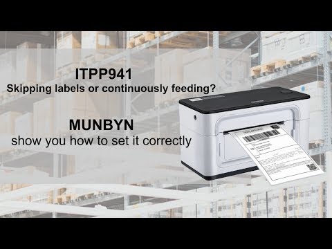 MUNBYN  Skipping labels or continuously feeding? ITPP941 Thermal Label Printer