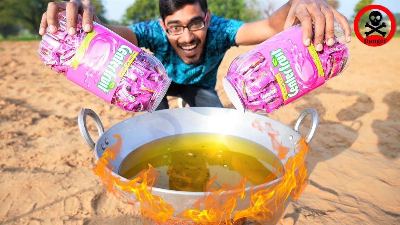 Center Fruit VS Hot Oil | What Will Happen?