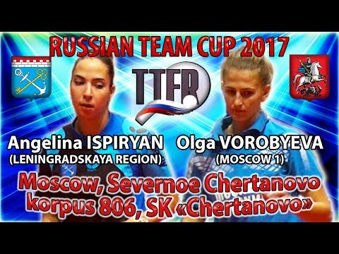 RUSSIAN CUP-2017 VOROBYEVA - ISPIRYAN #tabletennis #настольныйтеннис