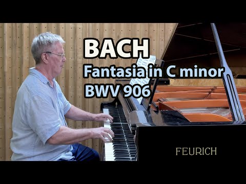 Bach Fantasia in C minor BWV 906 - P. Barton, FEURICH 218 piano