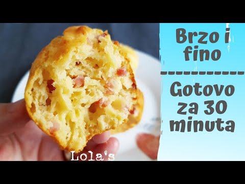 Slani Muffini sa šunkom i sirom recept | Jednostavno i fino! | Extra meko tijesto! | Brza priprema!