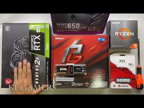 AMD Ryzen 5 5600 ASRock B550M PHANTOM GAMING 4 msi RTX3060 VENTUS 2X TECWARE VXN Gaming PC Build
