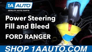 How to Fill and Bleed Power Steering Fluid System 98-12 Ford Ranger