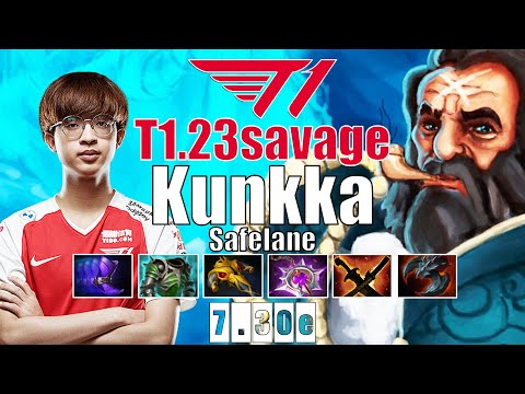 Kunkka Safelane | T1.23savage | SUPER CRAZY META KUNKKA CARRY | 7.30e Gameplay Highlights