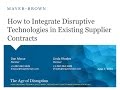 How to Integrate Disruptive Technologies in Existing Supplier Contracts