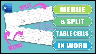 How to SPLIT and MERGE Table CELLS, COLUMNS & ROWS in Word